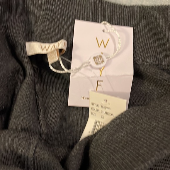 Wayf Nordstrom Fulton tie waist knit crop wide leg pants 2X - Picture 4 of 4